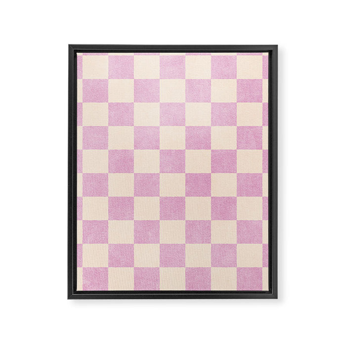 CHECKER - 001 - Rose Quartz Framed Canvas Print Gallery Image 1