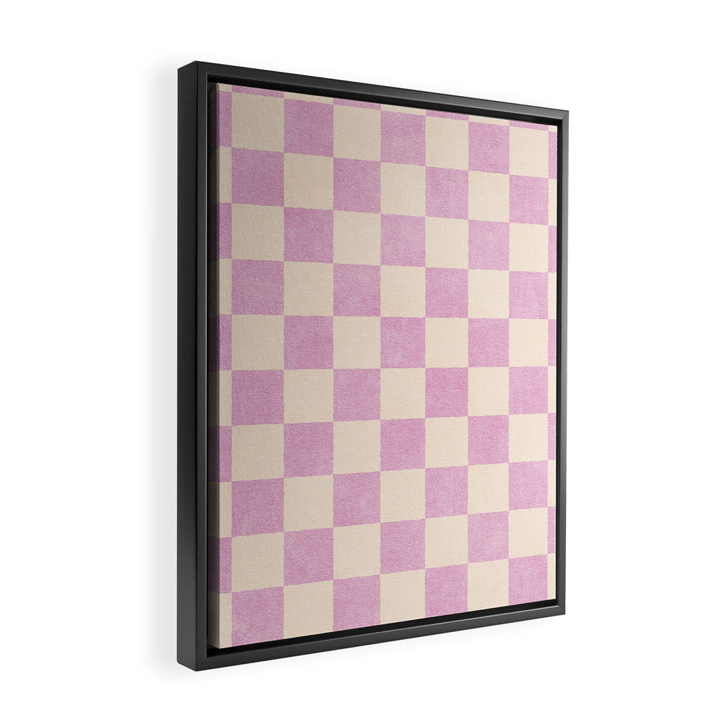 CHECKER - 001 - Rose Quartz Framed Canvas Print Gallery Image 2