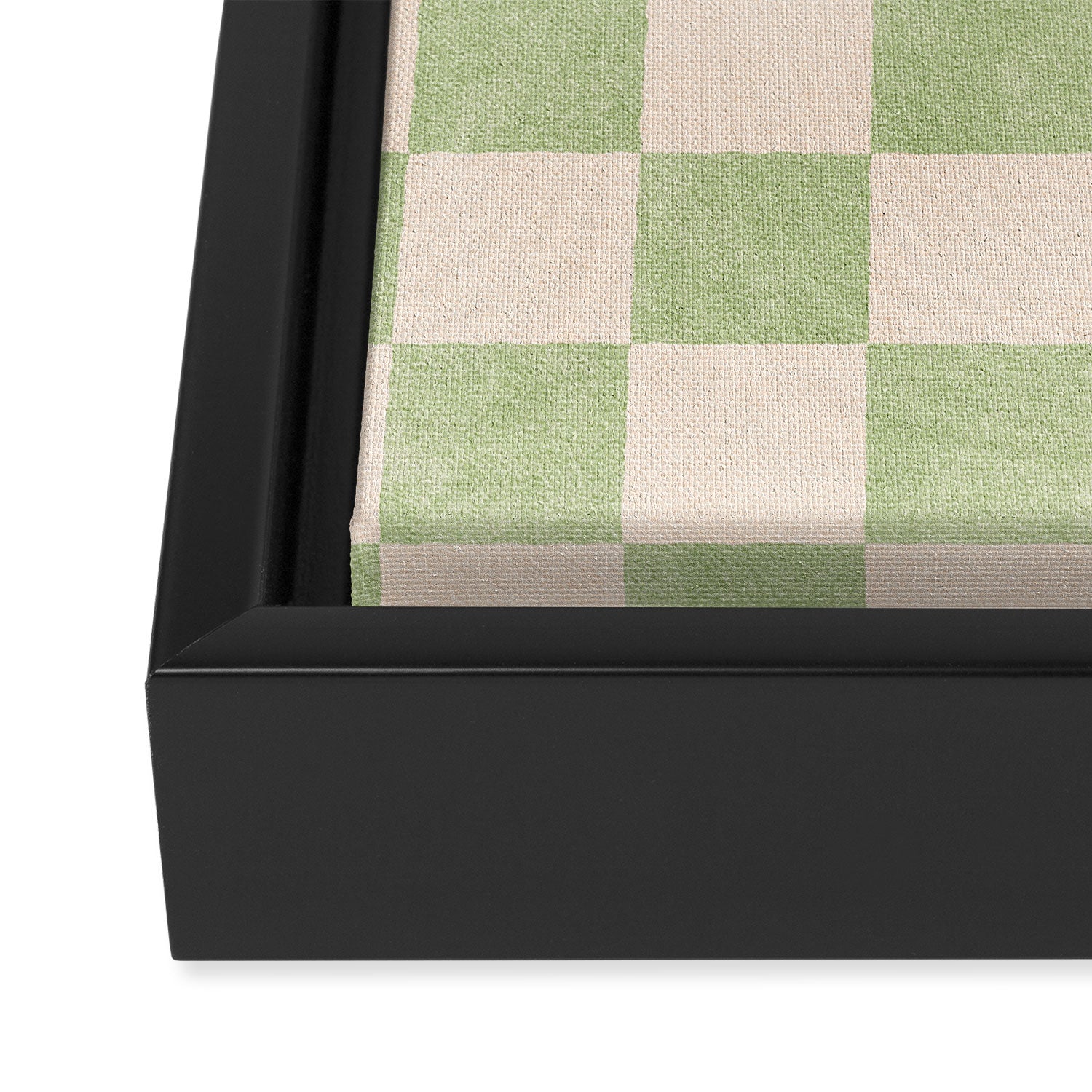 CHECKER - 001 - Sage Framed Canvas Print Gallery Image 3