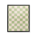 CHECKER - 001 - Sage Framed Canvas Print Gallery Image 6