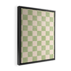 CHECKER - 001 - Sage Framed Canvas Print Gallery Image 2