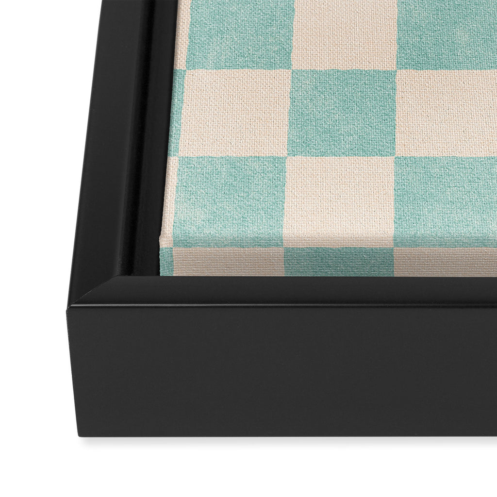 CHECKER - 001 - Sea Glass Framed Canvas Print Gallery Image 3