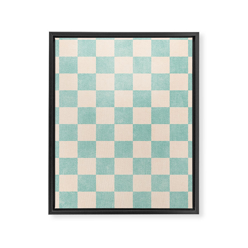 CHECKER - 001 - Sea Glass Framed Canvas Print Gallery Image 6