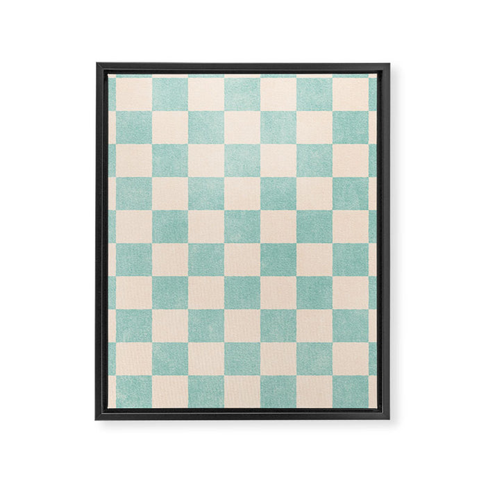 CHECKER - 001 - Sea Glass Framed Canvas Print Gallery Image 1