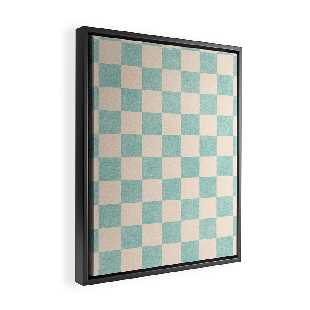 CHECKER - 001 - Sea Glass Framed Canvas Print Gallery Image 2
