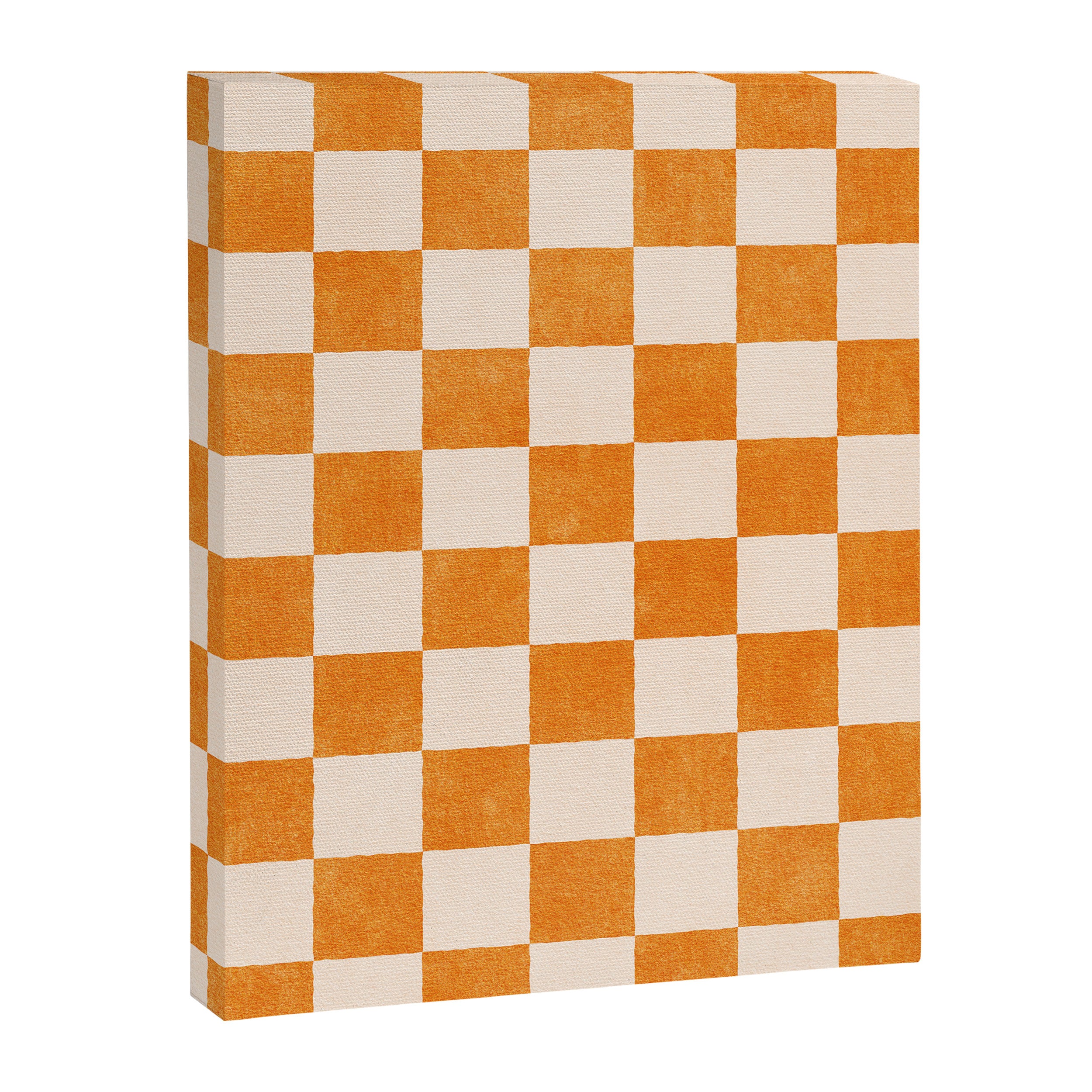 CHECKER - 001 - Tangerine Canvas Print Gallery Image 6