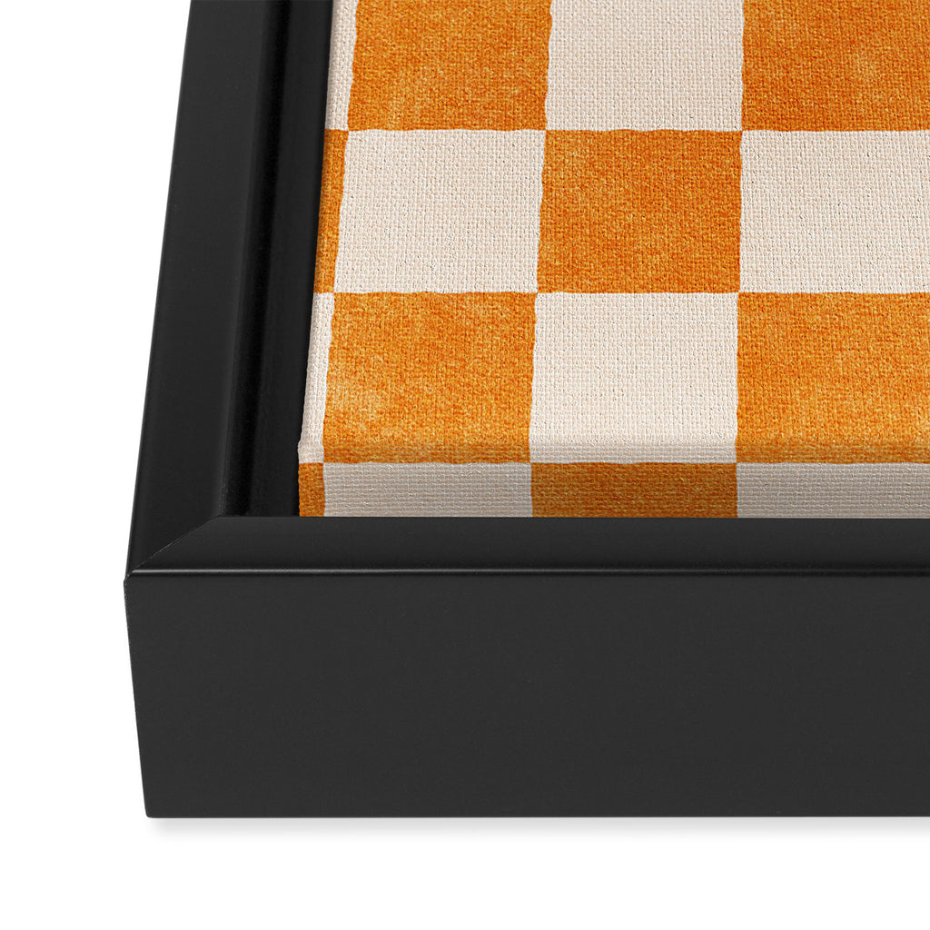 CHECKER - 001 - Tangerine Framed Canvas Print Gallery Image 3