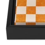 CHECKER - 001 - Tangerine Framed Canvas Print Gallery Image 3