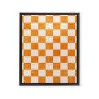 CHECKER - 001 - Tangerine Framed Canvas Print Gallery Image 6