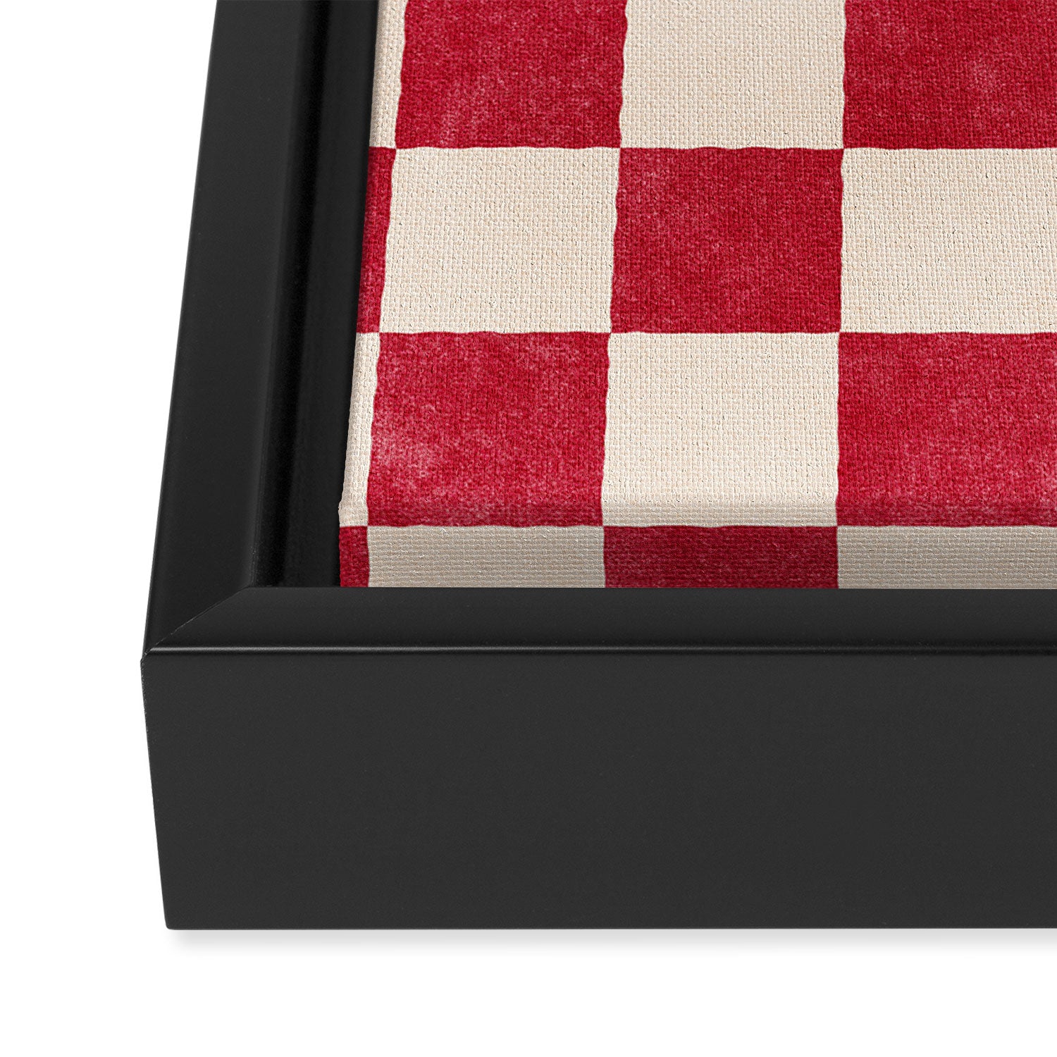CHECKER - 001 - Tomato Framed Canvas Print Gallery Image 3