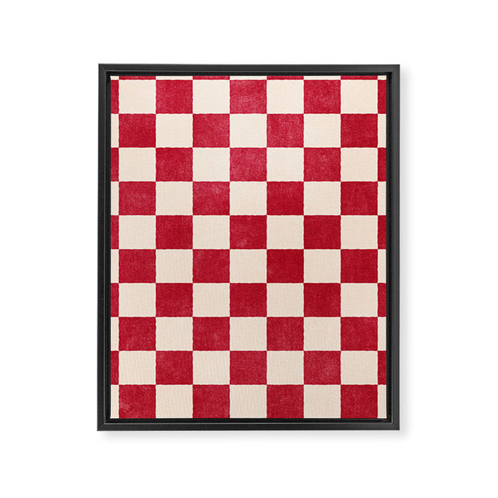 CHECKER - 001 - Tomato Framed Canvas Print Gallery Image 1