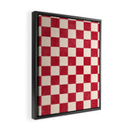 CHECKER - 001 - Tomato Framed Canvas Print Gallery Image 2