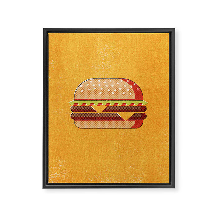 FAST FOOD / Burger Framed Canvas Print Gallery Image 1