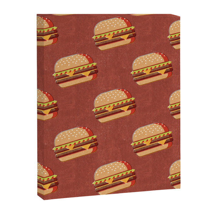 FAST FOOD / Burger - pattern Canvas Print Gallery Image 1