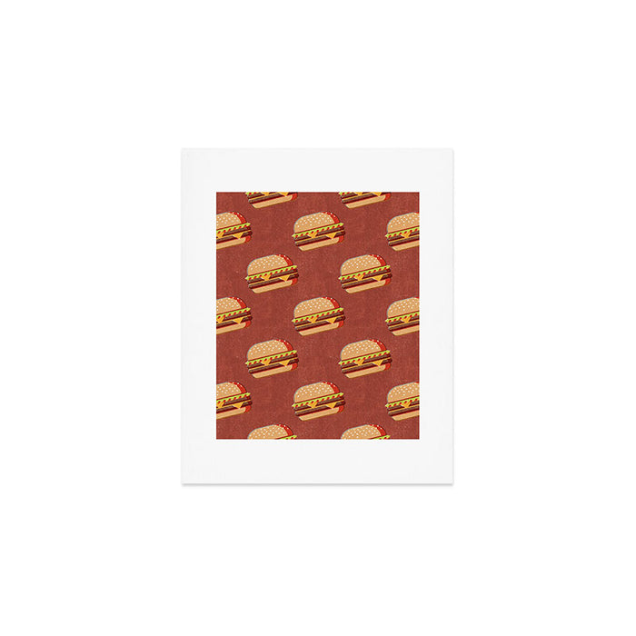 FAST FOOD / Burger - pattern Art Print Gallery Image 1
