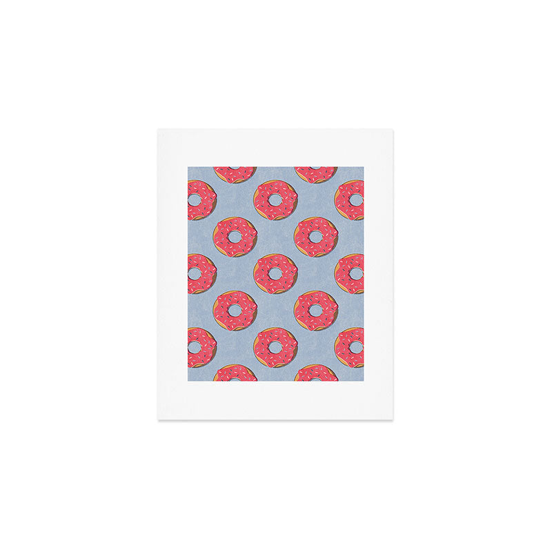 FAST FOOD / Donut - pattern Art Print Gallery Image 1