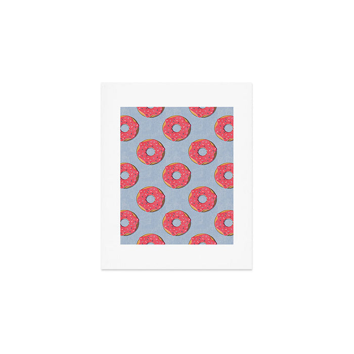 FAST FOOD / Donut - pattern Art Print Gallery Image 1