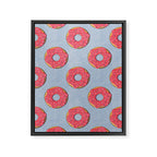 FAST FOOD / Donut - pattern Framed Canvas Print Gallery Image 6