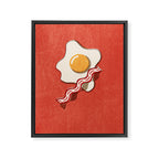 FAST FOOD / Egg and Bacon Framed Canvas Print Gallery Image 6