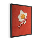 FAST FOOD / Egg and Bacon Framed Canvas Print Gallery Image 2
