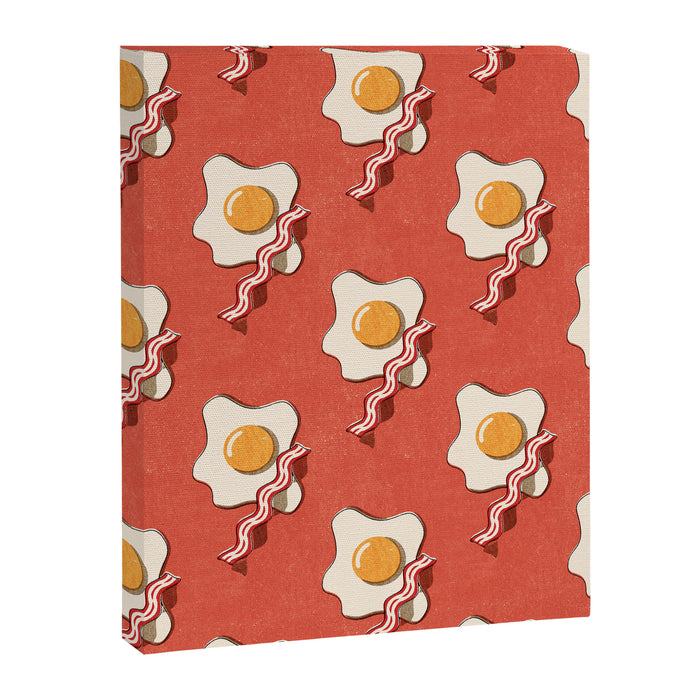 FAST FOOD / Egg and Bacon - pattern Canvas Print Gallery Image 1
