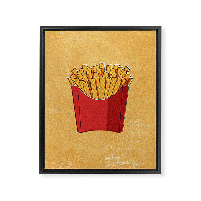 FAST FOOD / Fries Framed Canvas Print Gallery Image 6