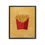 FAST FOOD / Fries Framed Canvas Print Gallery Image 6