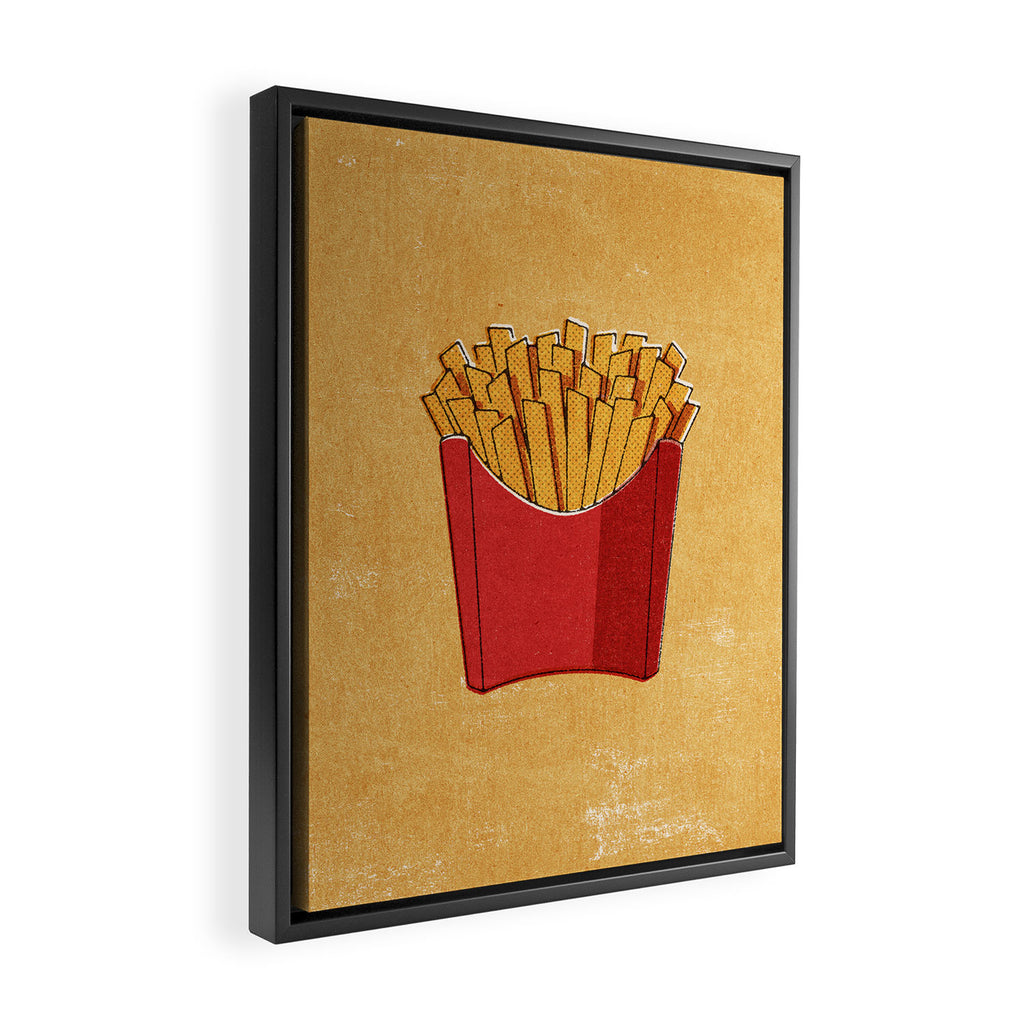 FAST FOOD / Fries Framed Canvas Print Gallery Image 2
