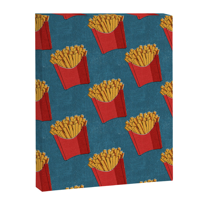 FAST FOOD / Fries - pattern Canvas Print Gallery Image 1