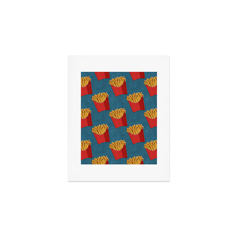 FAST FOOD / Fries - pattern Art Print Gallery Image 1