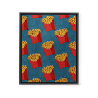 FAST FOOD / Fries - pattern Framed Canvas Print Gallery Image 6