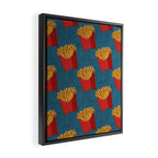 FAST FOOD / Fries - pattern Framed Canvas Print Gallery Image 2