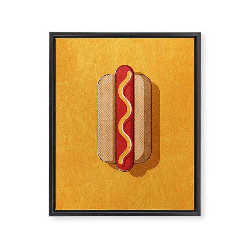 FAST FOOD / Hot Dog Framed Canvas Print Gallery Image 6