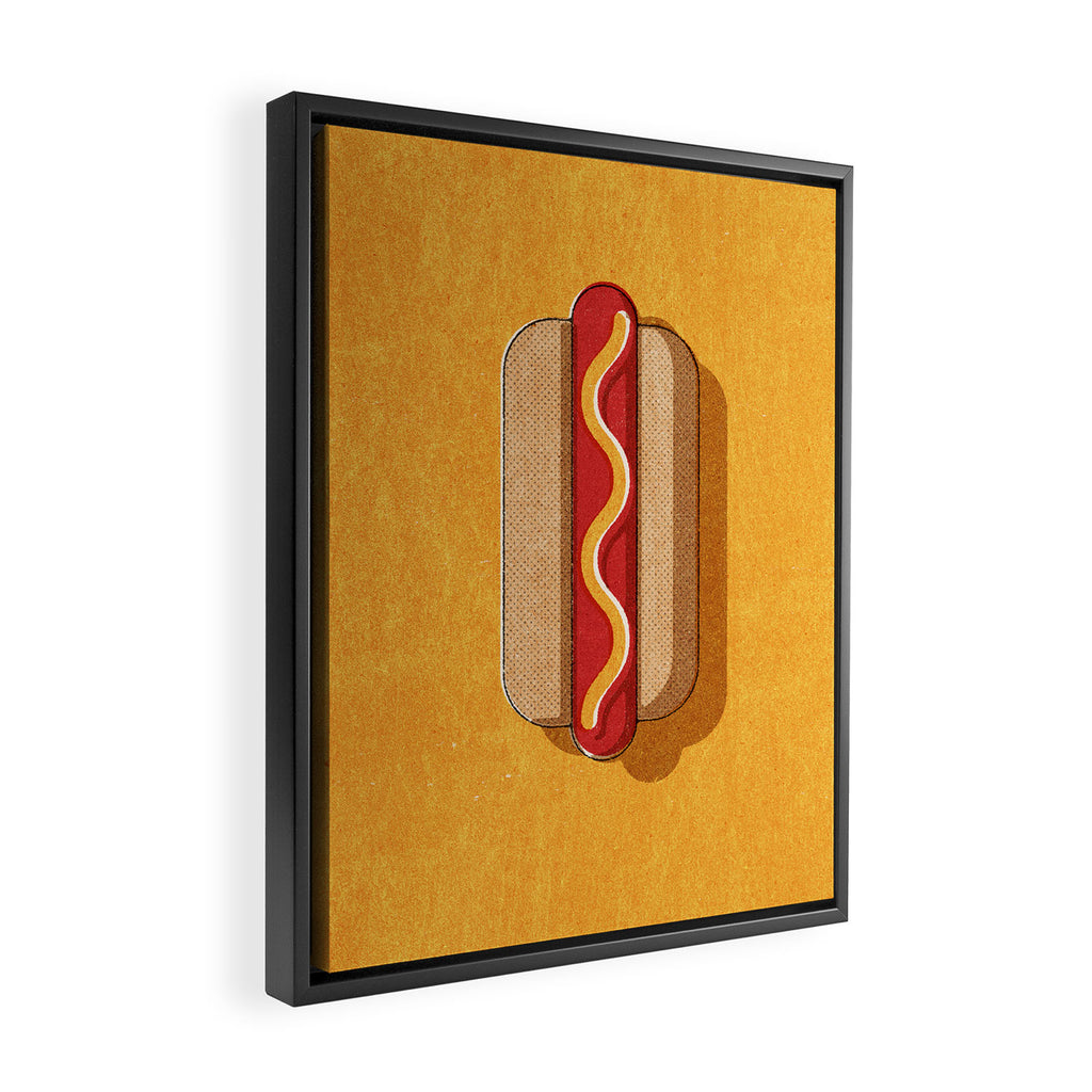 FAST FOOD / Hot Dog Framed Canvas Print Gallery Image 2