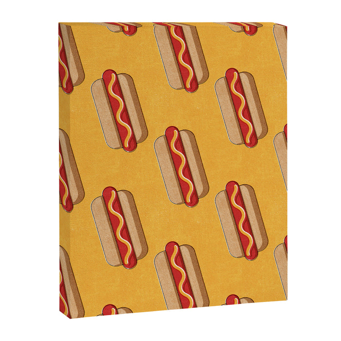FAST FOOD / Hot Dog - pattern Canvas Print Gallery Image 1