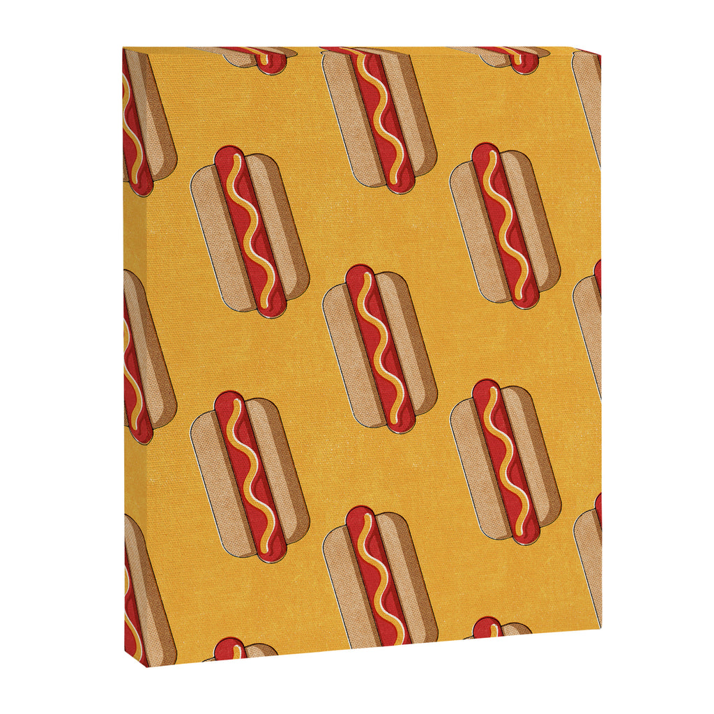 FAST FOOD / Hot Dog - pattern Canvas Print Gallery Image 6