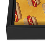 FAST FOOD / Hot Dog - pattern Framed Canvas Print Gallery Image 3