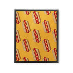 FAST FOOD / Hot Dog - pattern Framed Canvas Print Gallery Image 6