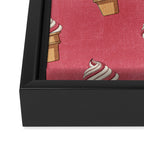 FAST FOOD / Ice Cream - pattern Framed Canvas Print Gallery Image 3