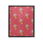 FAST FOOD / Ice Cream - pattern Framed Canvas Print Gallery Image 6