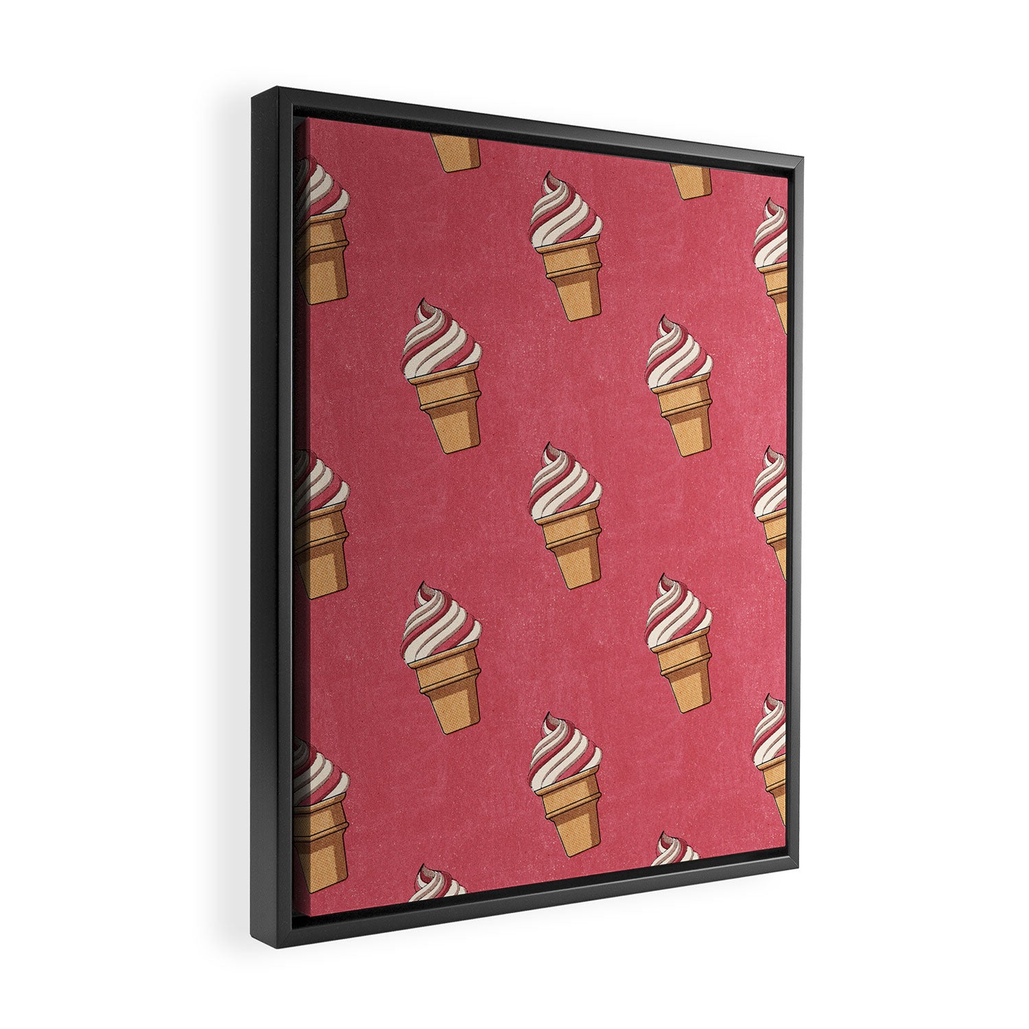 FAST FOOD / Ice Cream - pattern Framed Canvas Print Gallery Image 2