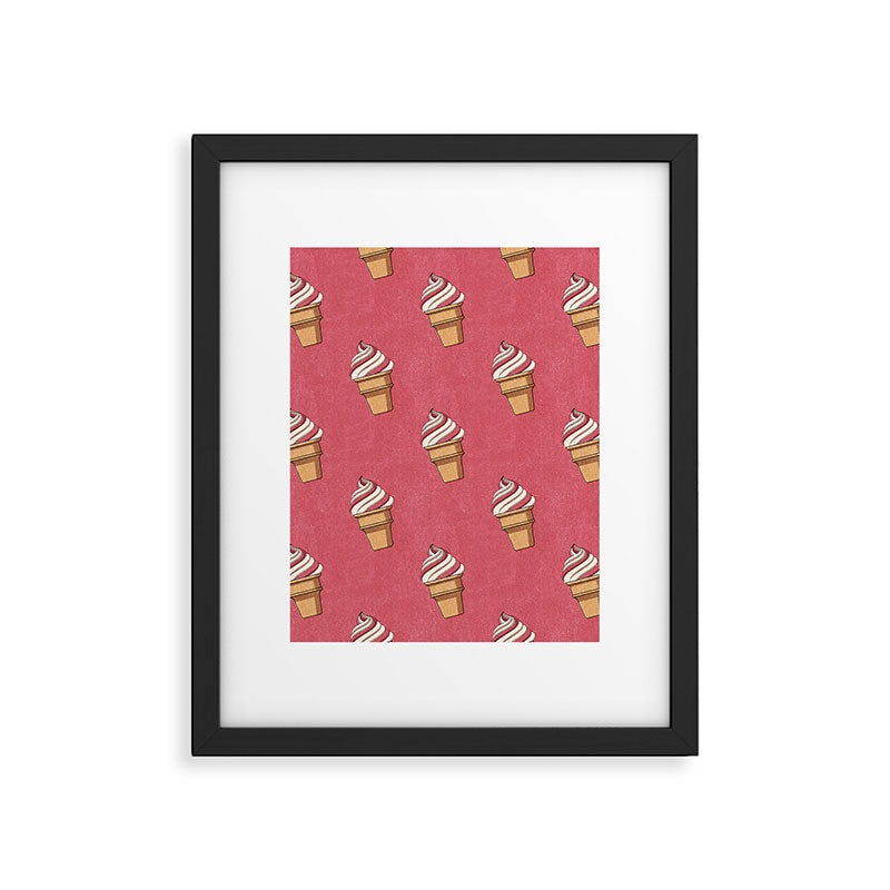 FAST FOOD / Ice Cream - pattern Framed Art Print Gallery Image 5
