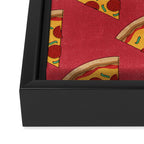 FAST FOOD / Pizza - pattern Framed Canvas Print Gallery Image 3