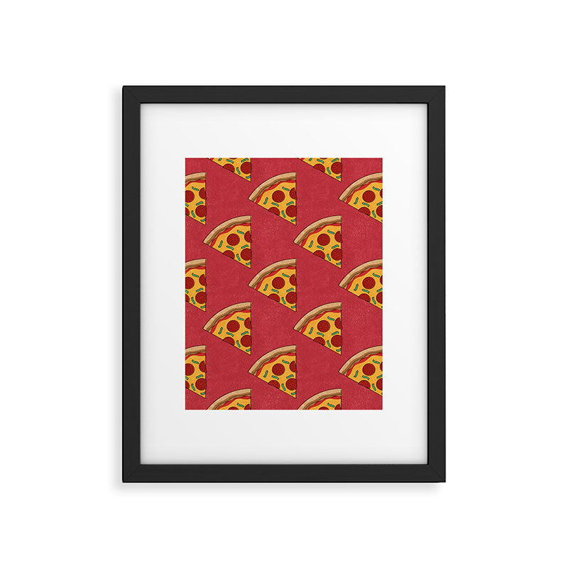 FAST FOOD / Pizza - pattern Framed Art Print Gallery Image 5