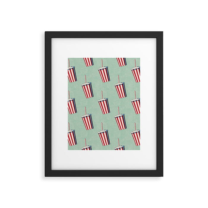 FAST FOOD / Softdrink - pattern Framed Art Print Gallery Image 1