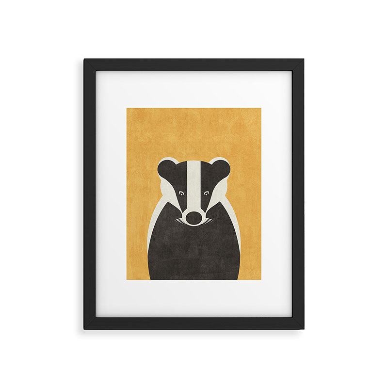 FAUNA / Badger Framed Art Print Gallery Image 5