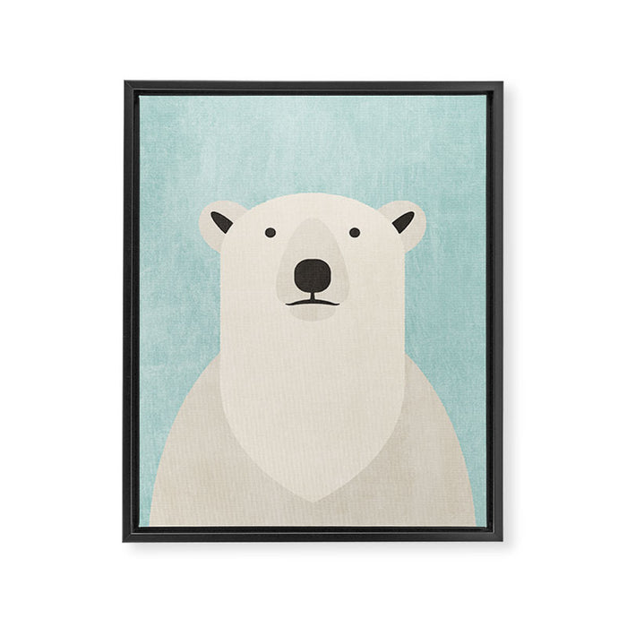 FAUNA / Polar Bear Framed Canvas Print Gallery Image 1