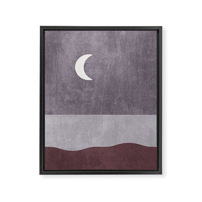 LANDSHAPES / Beach - Night Framed Canvas Print Gallery Image 1
