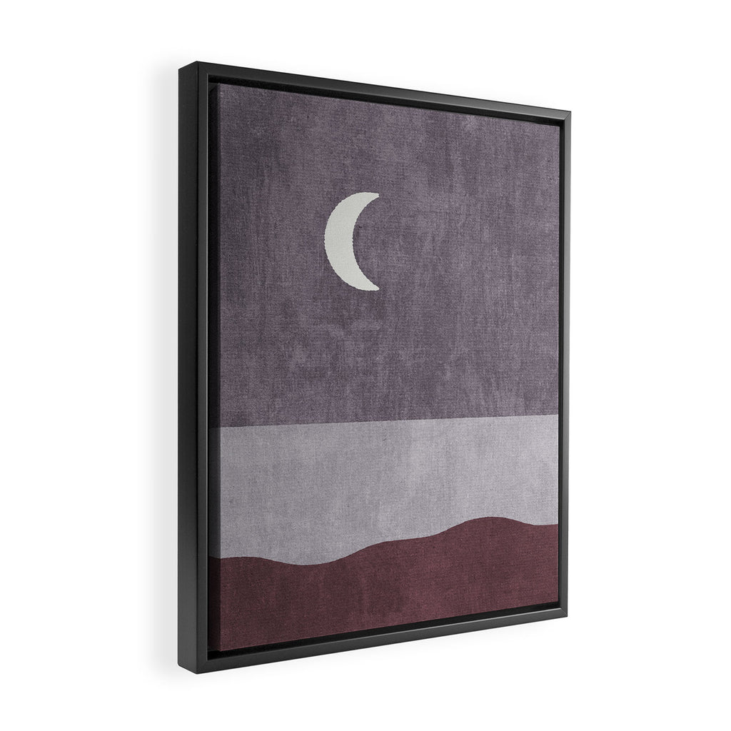 LANDSHAPES / Beach - Night Framed Canvas Print Gallery Image 2