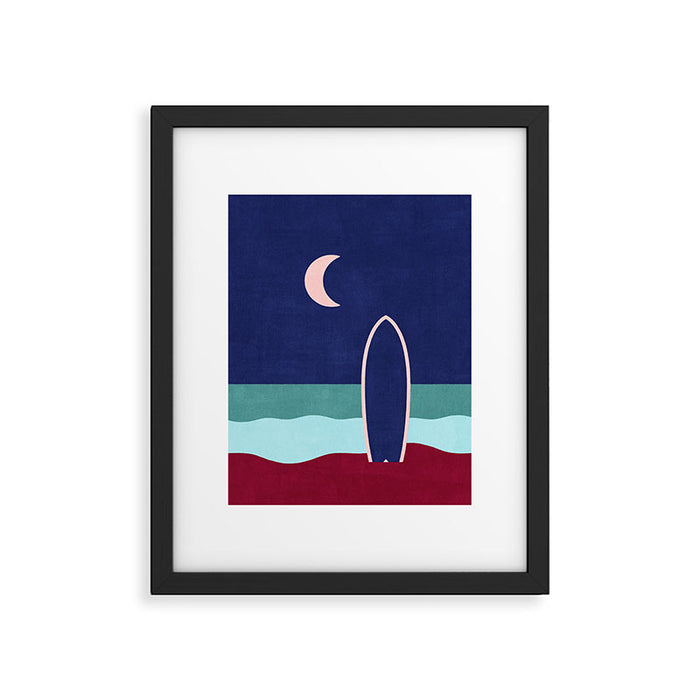 LANDSHAPES - Beach - night Framed Art Print Gallery Image 1